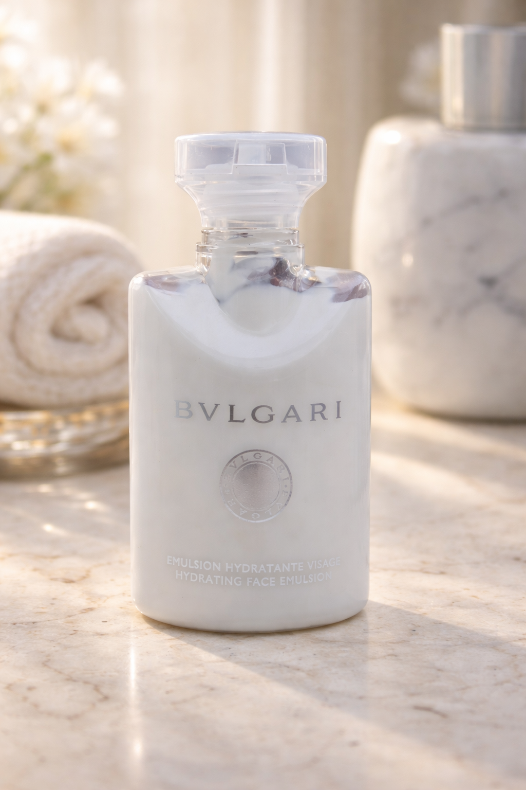 Bvlgari Hydrating Face Emulsion Moisturizer | Luxury Skincare Lotion | Travel Size Facial Emulsion | Made in Italy