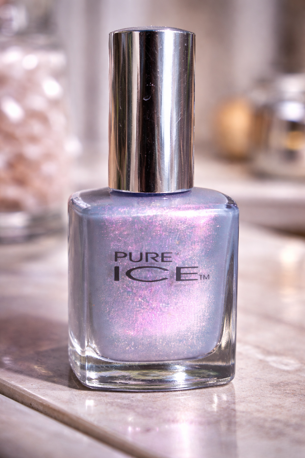 Pure Ice “Busted” Nail Polish – Silver Lavender Pink Shimmer Duochrome
