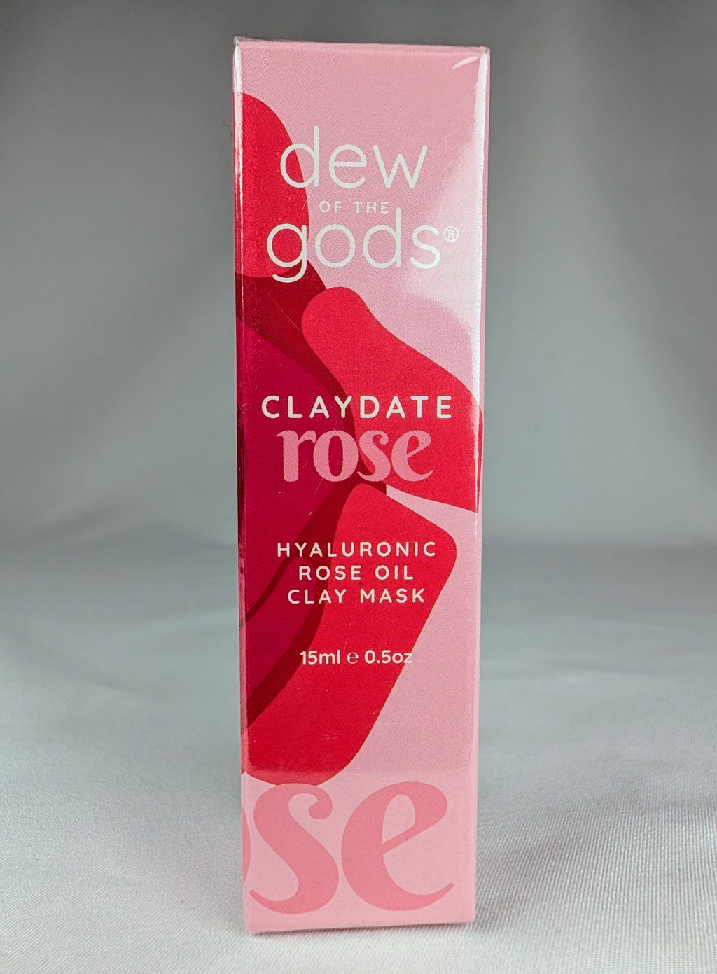 Dew of the Gods Claydate Rose Hyaluronic Rose Oil Clay Mask 15ml Mini • Hydrating Pink Clay Treatment