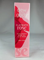Dew of the Gods Claydate Rose Hyaluronic Rose Oil Clay Mask 15ml Mini • Hydrating Pink Clay Treatment
