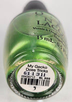 OPI My Gecko Does Tricks Nail Lacquer NL H66 | Green Pearl Shimmer Nail Polish | Discontinued Collectible | 15 mL