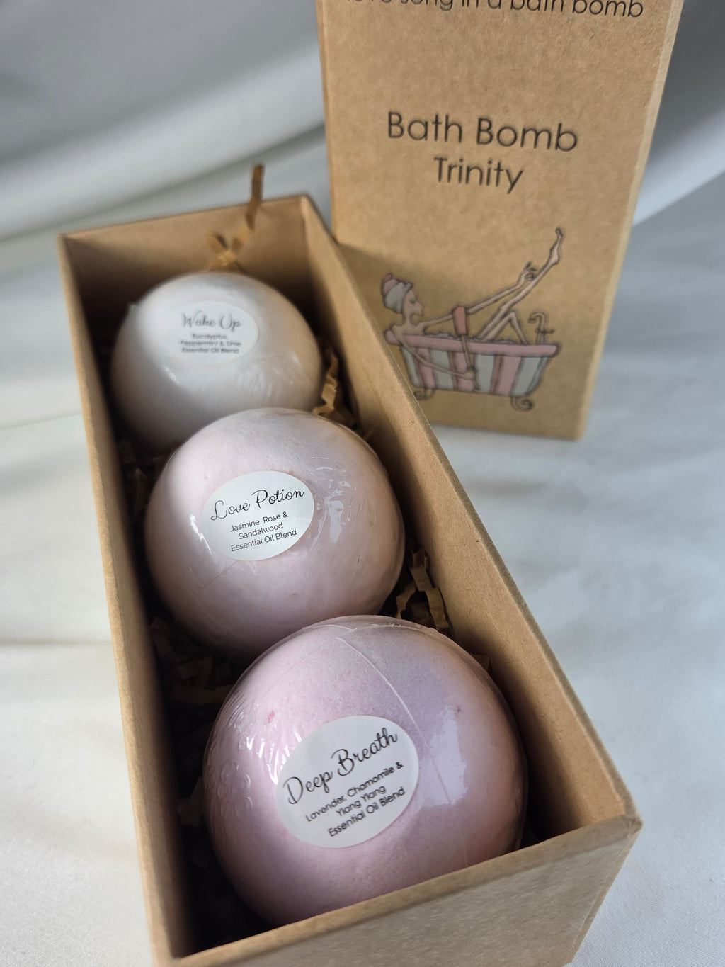 jus D’Amour Bath Bomb Trinity Gift Set – 3 Essential Oil Bath Bombs
