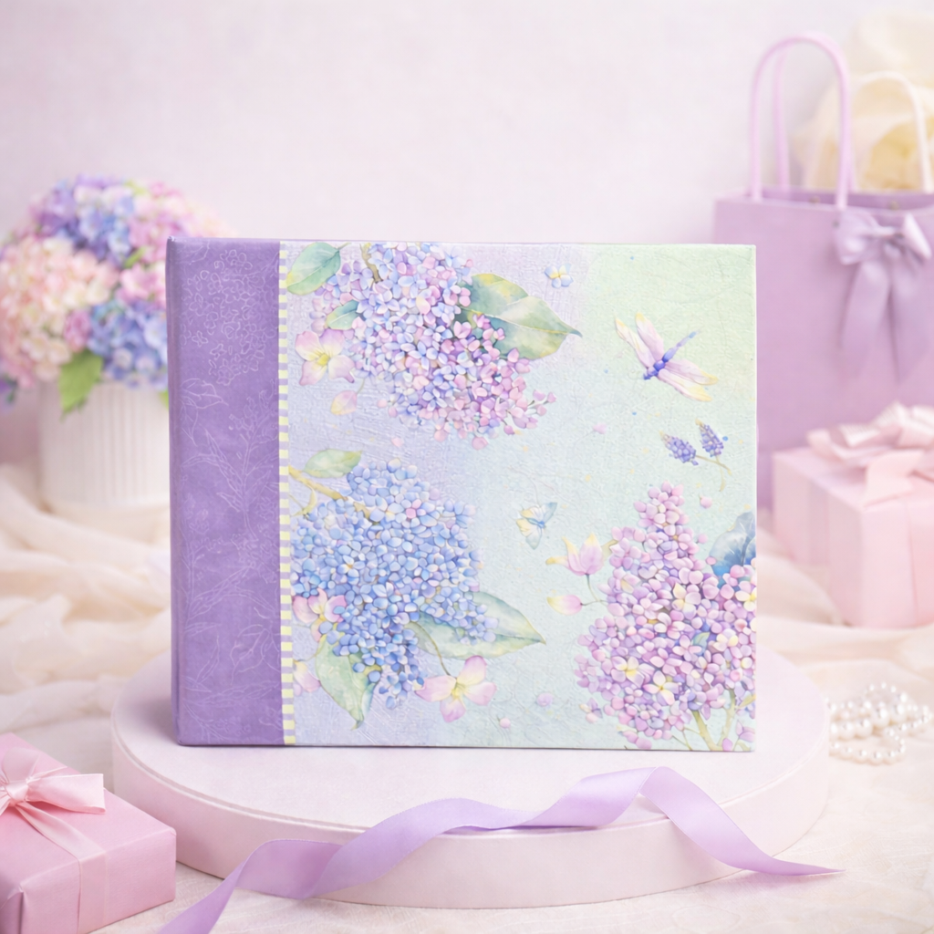 K&Company Floral 6.5"x 7.5" Photo Album – Brenda Walton Hydrangea Design small personal scrapbook craft album 