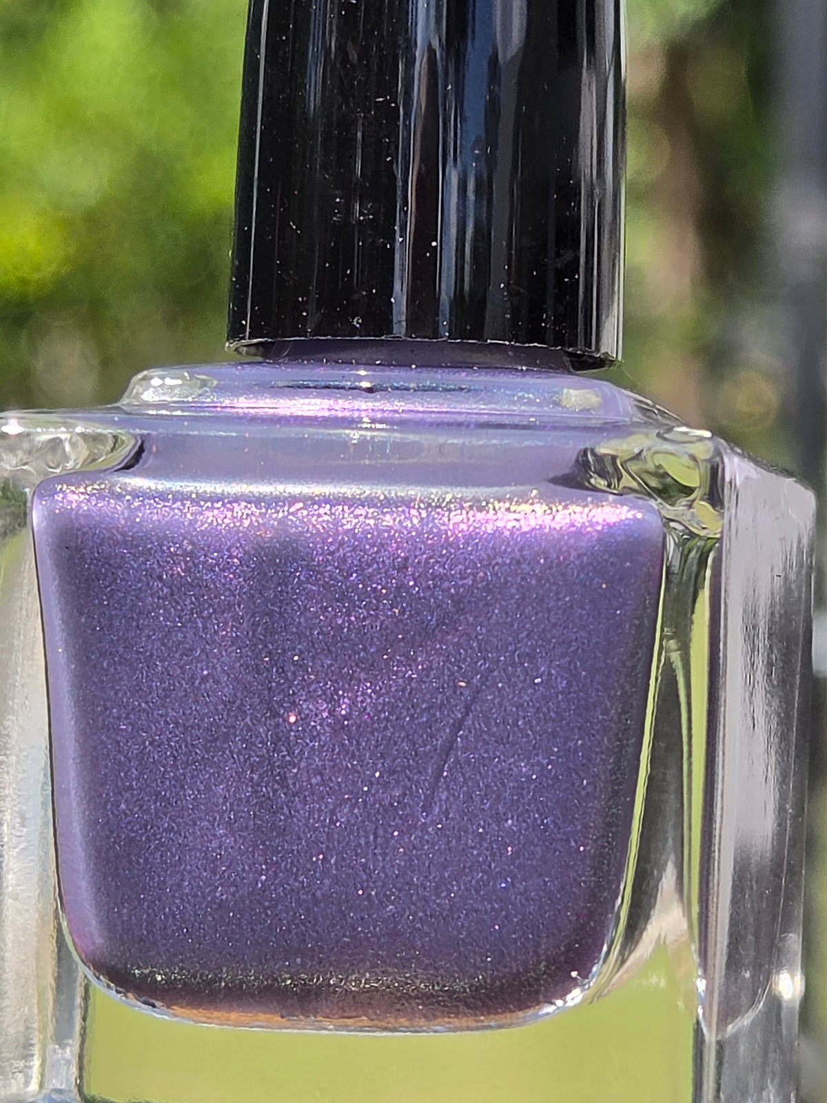 Shadow Blush - Thermal Nail Lacquer – Blackened Violet to Lilac Mauve Pink with Electric Blue-Violet Shimmer Handmade Indie Nail Polish