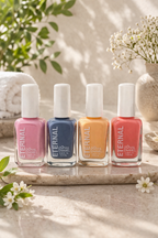 Eternal Nail Enamel Set of 4 — Pastel Pink, Sky Blue, Peach & Coral Cream Shades (Full Size 13.5 mL Each) easter spring manicure 
Eternal Nail Enamel Set of 4 — 346 Unique, 333 Sky Blue, 249 Flamingo & Coral Pink (Full Size 13.5 mL Each)