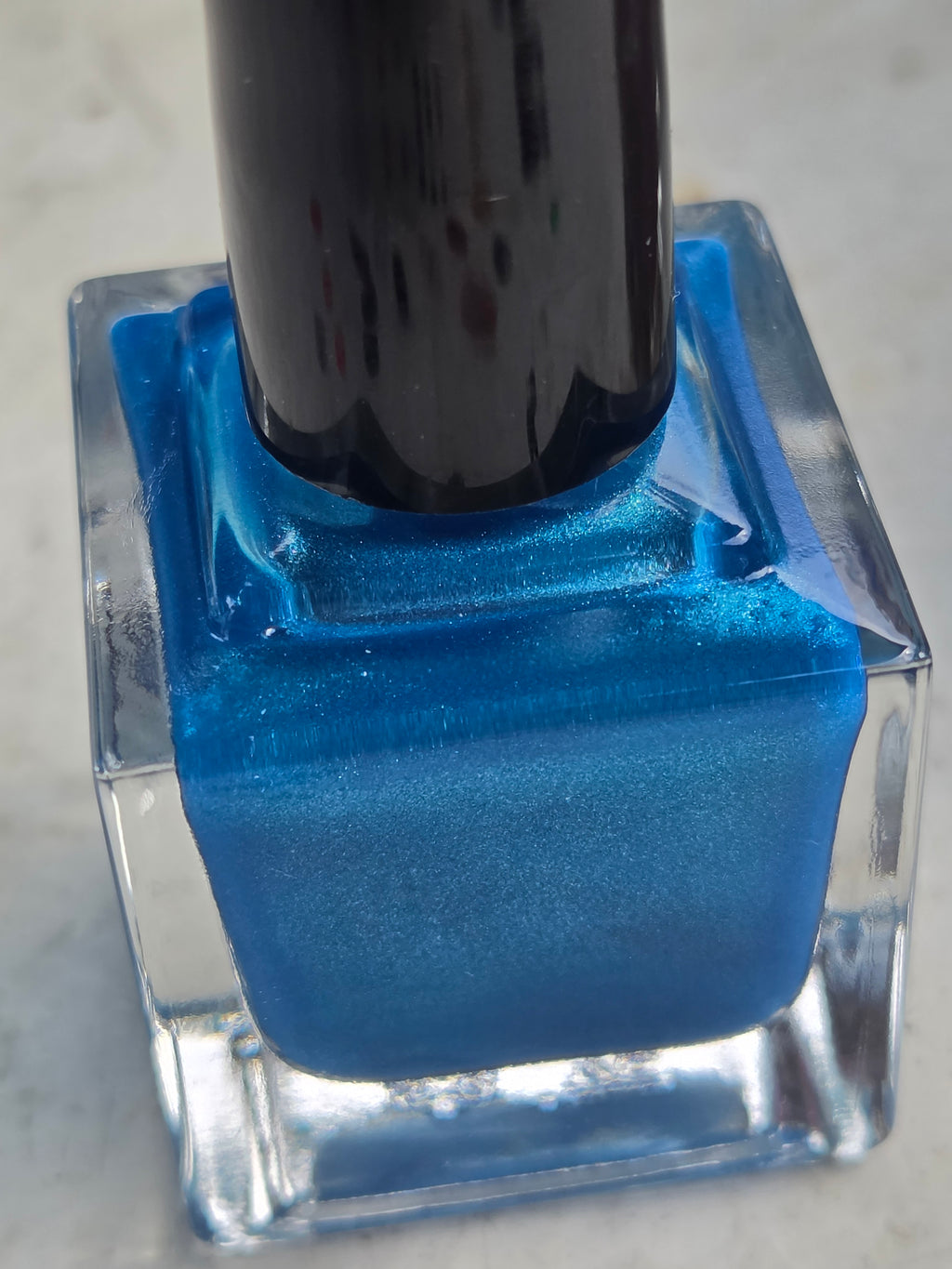 Ioniwave- Electric Blue Diamond Shimmer Nail Polish Metallic Indie Lacquer 15ml Handmade- Liquid Krystal Co