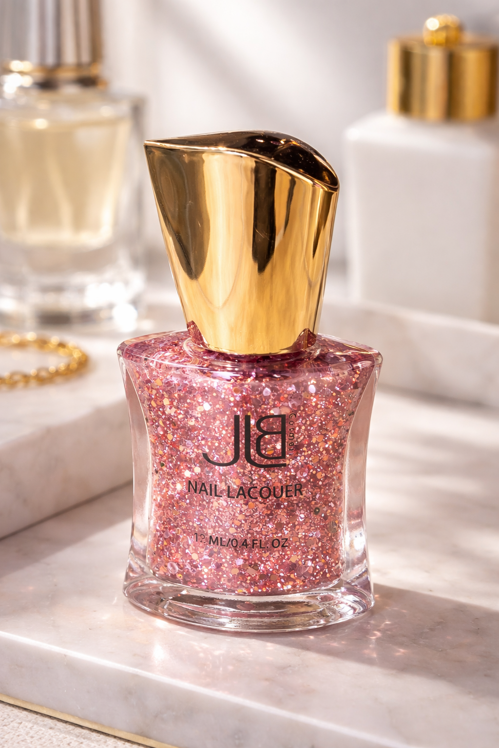 JLB Cosmetics “Love Treat” Nail Lacquer 12 mL / 0.4 fl oz – Multi-Glitter Sparkle Finish