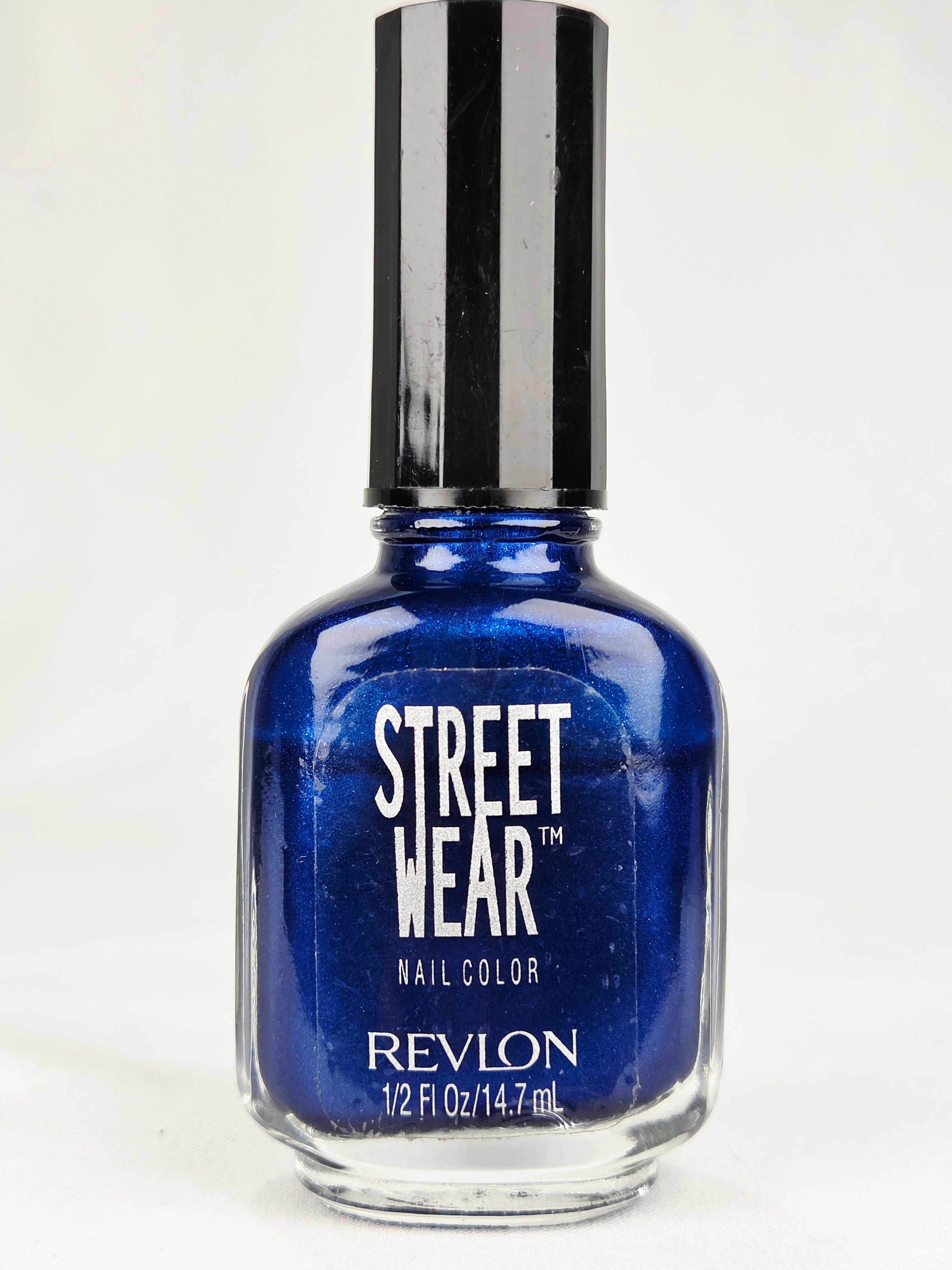 Revlon Street Wear Midnight 11 Nail Color Vintage Exteremly Rare Royal Blue Shimmer Nail Polish Collectible