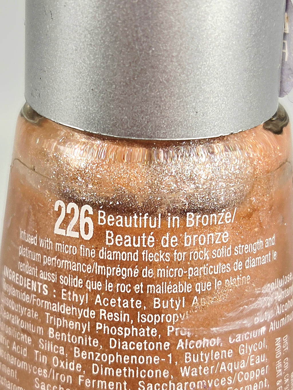 Wet n Wild Rock Solid Nail Lacquer 226 Beautiful in Bronze Diamond Powder Collectible