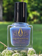 Sirius Scintillation – Handmade Indie Nail Polish | Blue-Violet Jelly | Red, Blue & White Microflakes | Buildable Celestial Shimmer | Liquid Krystal Co. Prototype
