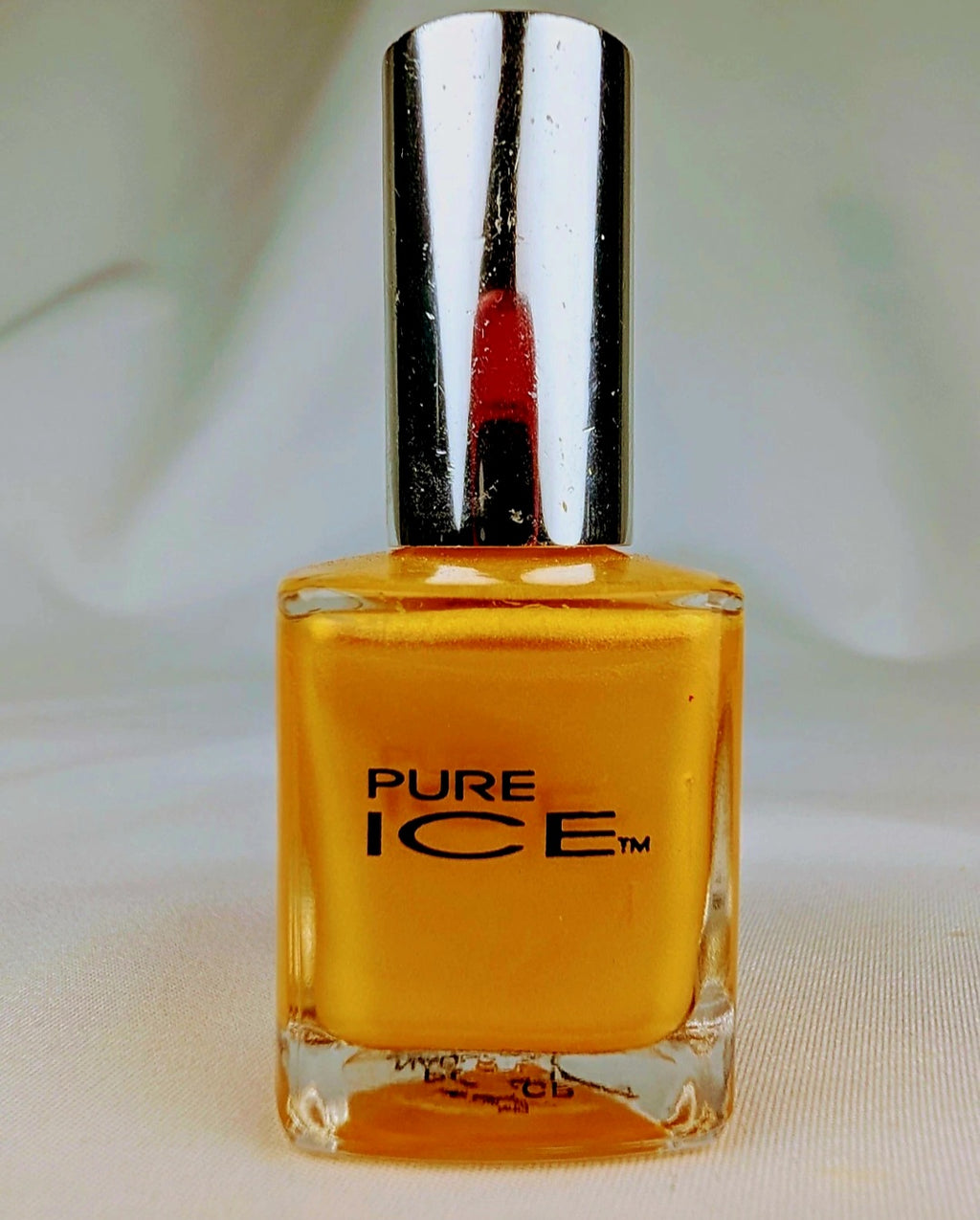 Vintage Pure Ice Naughty Girl 304CP Mango Orange Gold Shimmer Nail Polish Discontinued