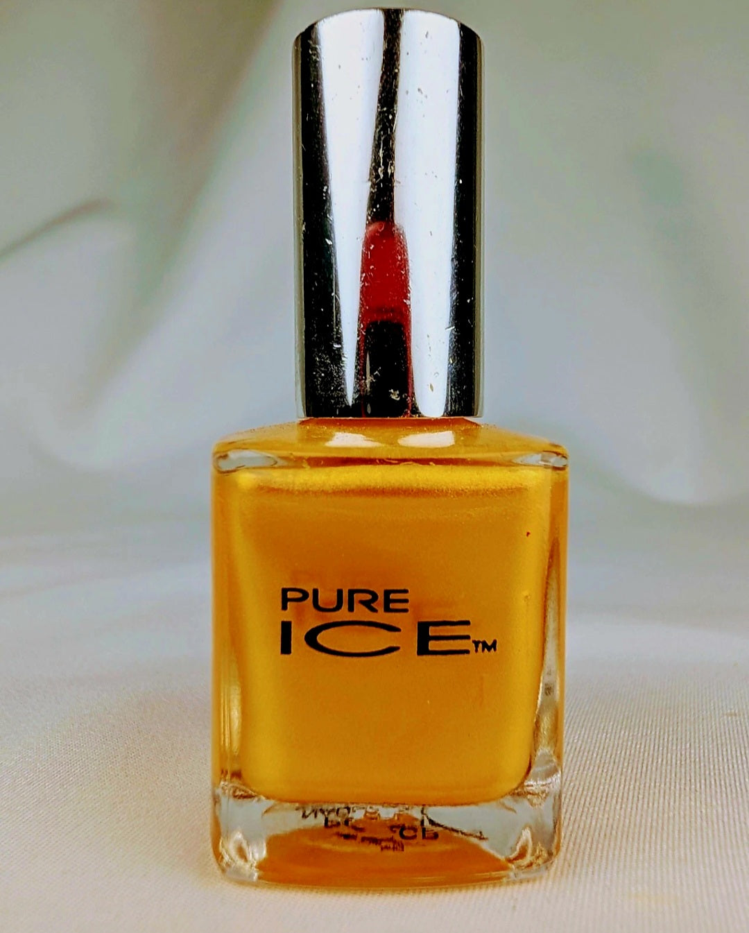 Vintage Pure Ice Naughty Girl 304CP Mango Orange Gold Shimmer Nail Polish Discontinued
