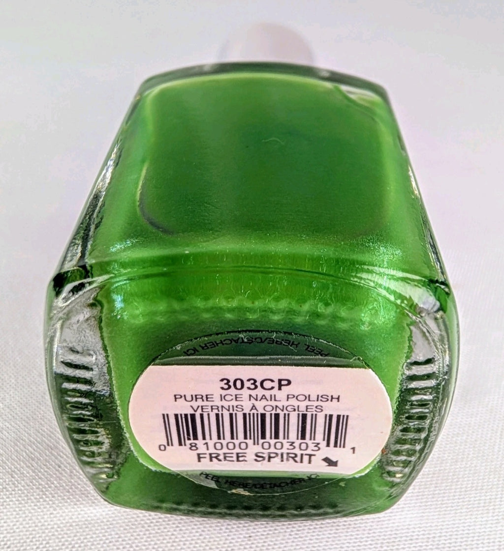 Pure Ice Free Spirit 303CP Green Pearl Shimmer Nail Polish Discontinued