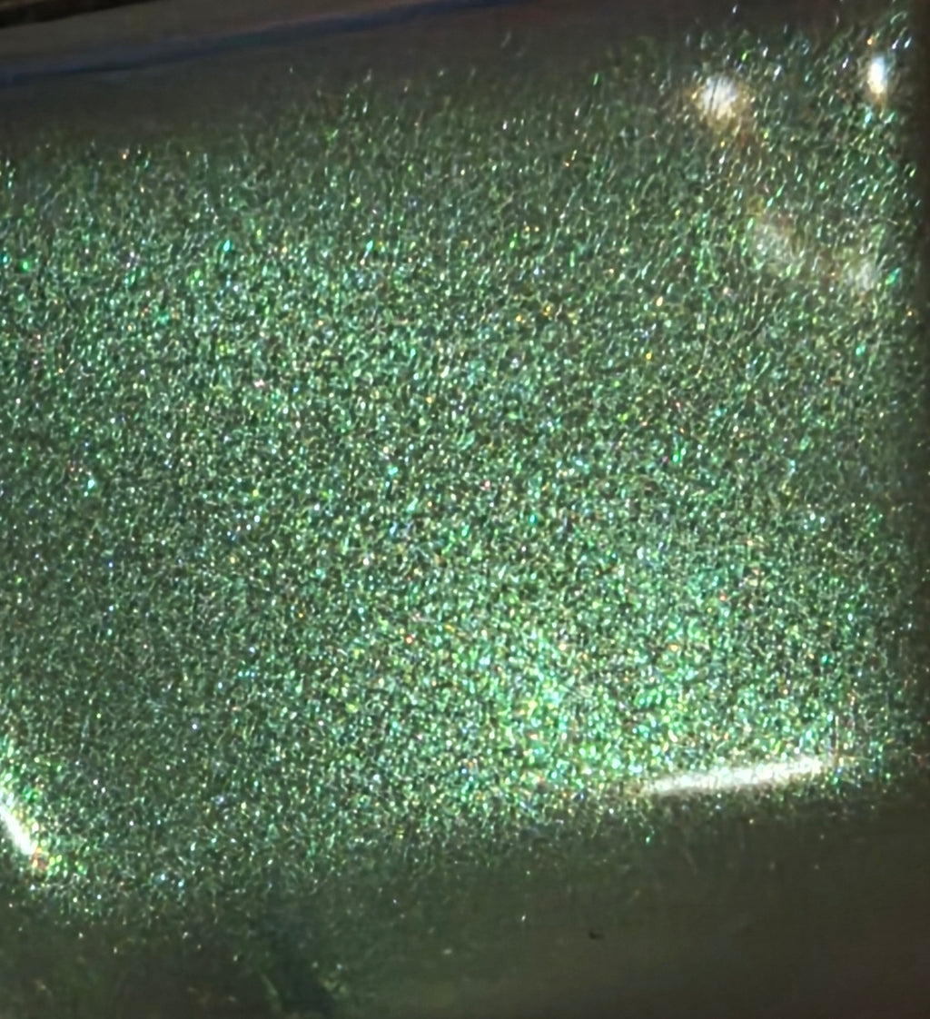 Dewspell | Sheer Opalescent Nail Lacquer with Lime-Green & Soft Golden Glow | Liquid Krystal Co. Prototype