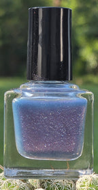 Sirius Scintillation – Handmade Indie Nail Polish | Blue-Violet Jelly | Red, Blue & White Microflakes | Buildable Celestial Shimmer | Liquid Krystal Co. Prototype