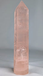 Rose Quartz Crystal Tower Point Generator 4.5 Inch Pink Healing Stone
