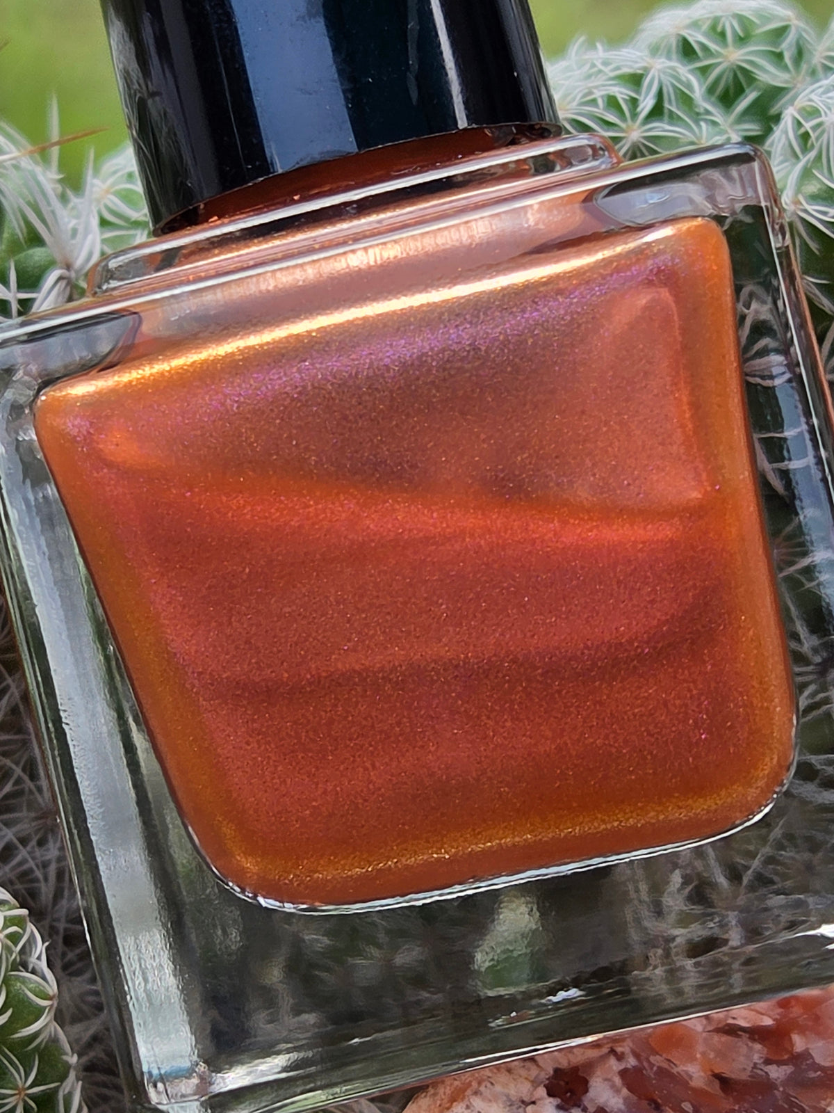Citrinium – Tangerine Orange Coral Copper Color Shifting Shimmer Nail Polish |Handmade Indie Lacquer Liquid Krystal Co.