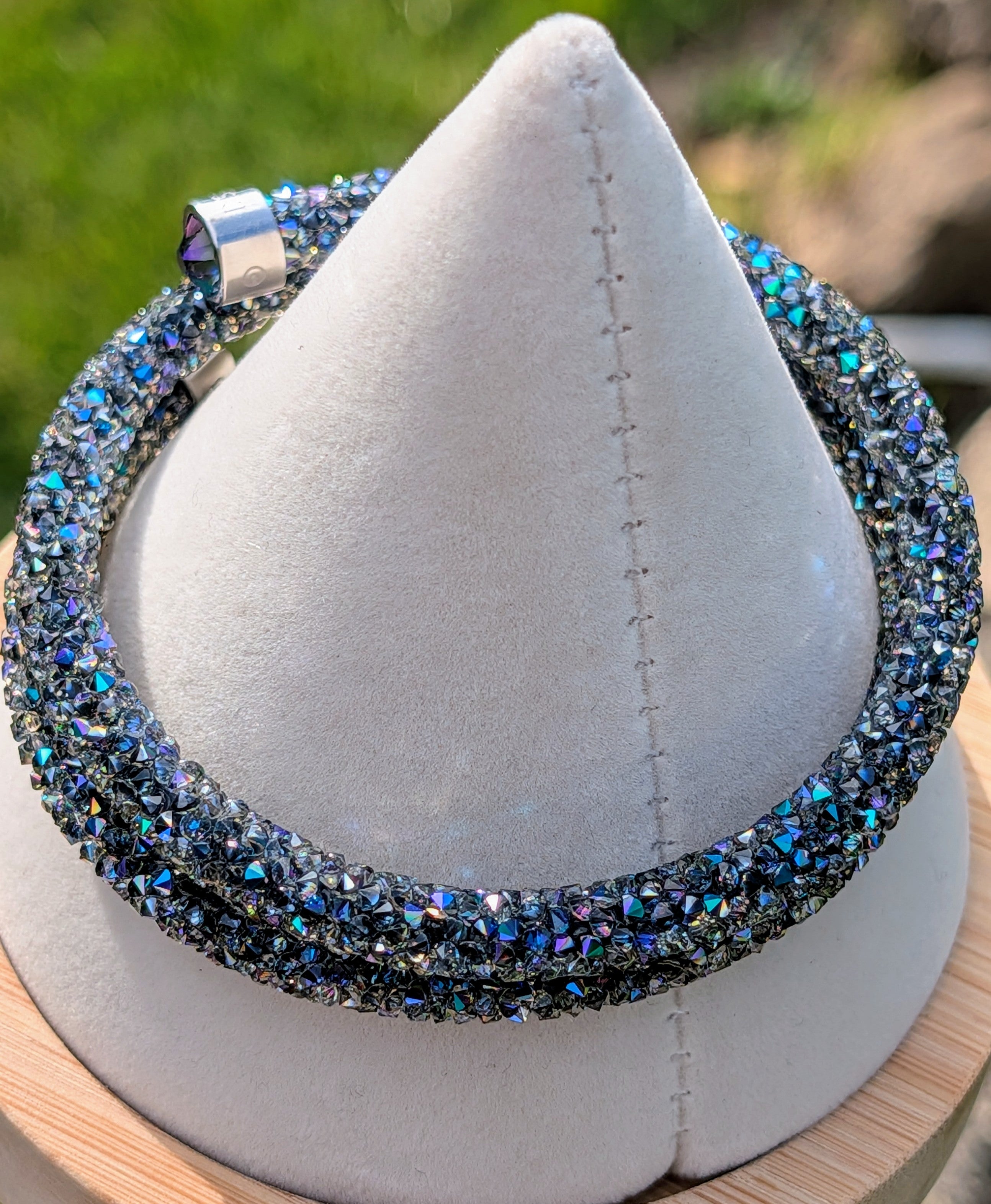 Swarovski Crystaldust Paradise Shine Wrap Bracelet Retired Aurora Crystal Collector Jewelry