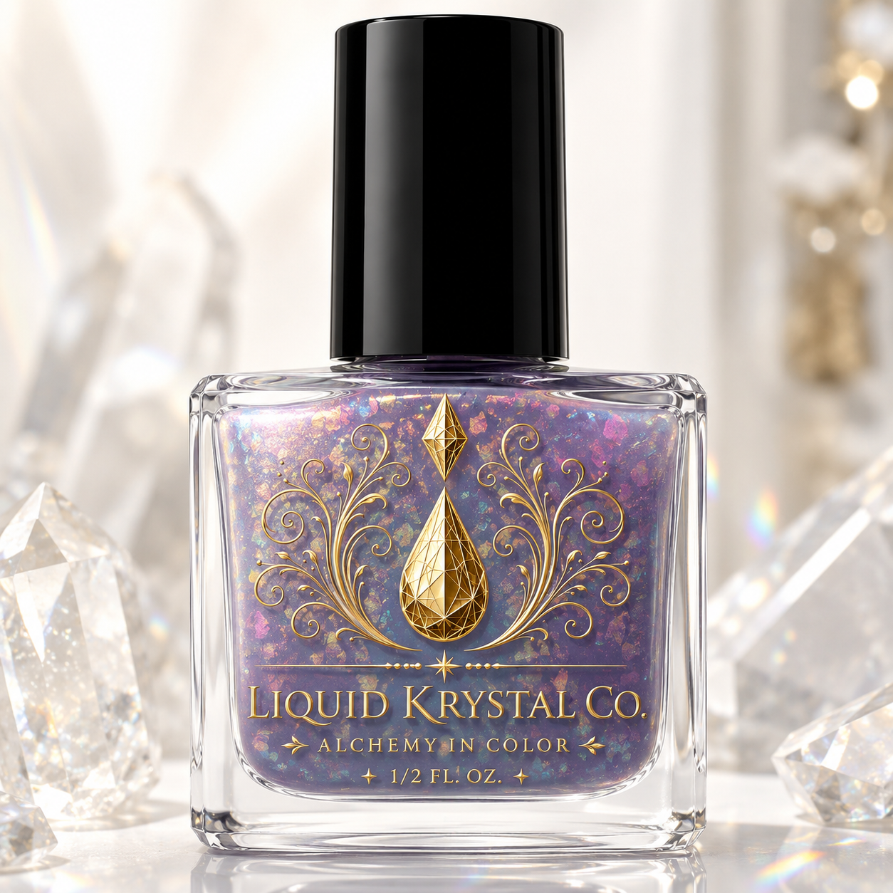 Liquid Krystal Co. Ether Bloom Opalescent Lavender Shimmer Nail Lacquer 15ml