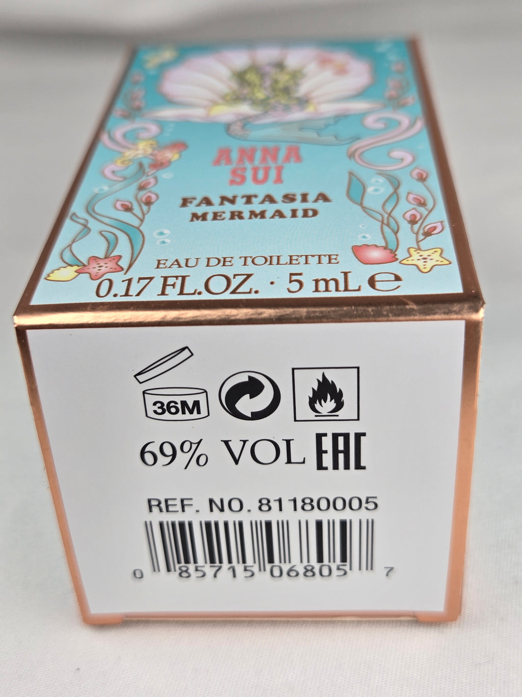 Anna Sui Fantasia Mermaid Eau De Toilette Mini Perfume 0.17 oz 5ml Mermaid Bottle