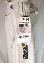 Charter Club Bristol White Eyelet Embroidered Ankle Jeans — NWT Size 6