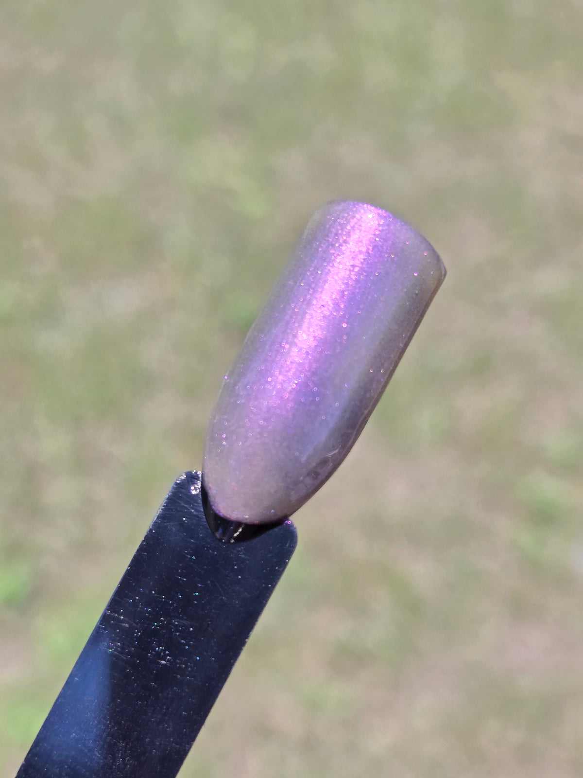 Pollinias Paradox - Yellow Crelly Nail Polish with Violet Pink Shimmer | Liquid Krystal Co. Handmade Indie Lacquer