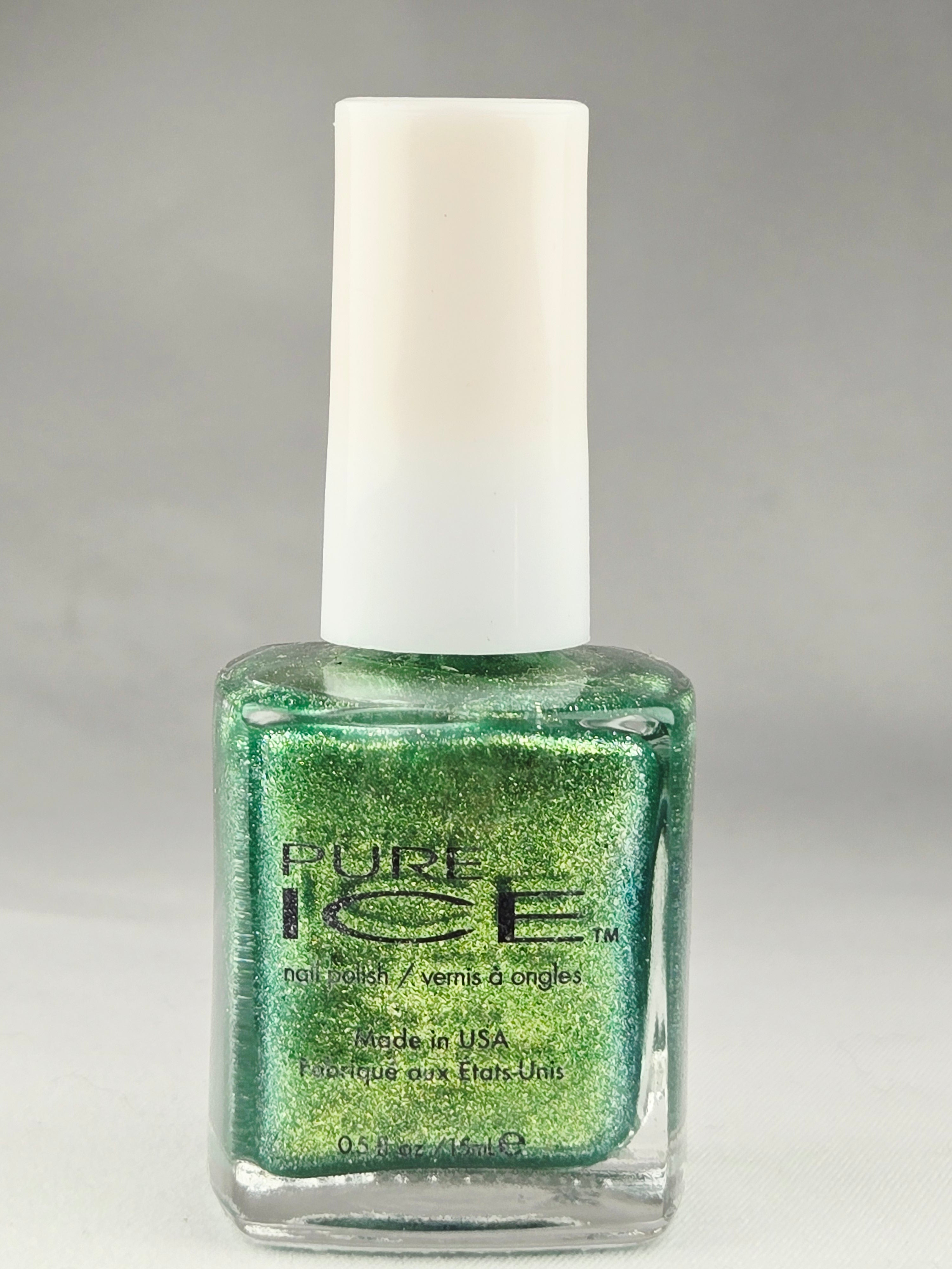 Pure Ice Lucky Charming Nail Polish 1023 Emerald Green Glitter Shimmer Lacquer .5 oz