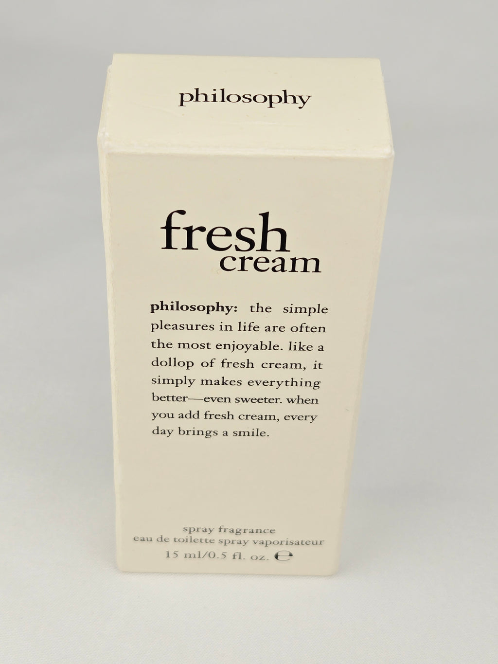 Philosophy Fresh Cream Eau de Toilette Spray 15 ml / 0.5 oz – Warm Vanilla Cream Fragrance