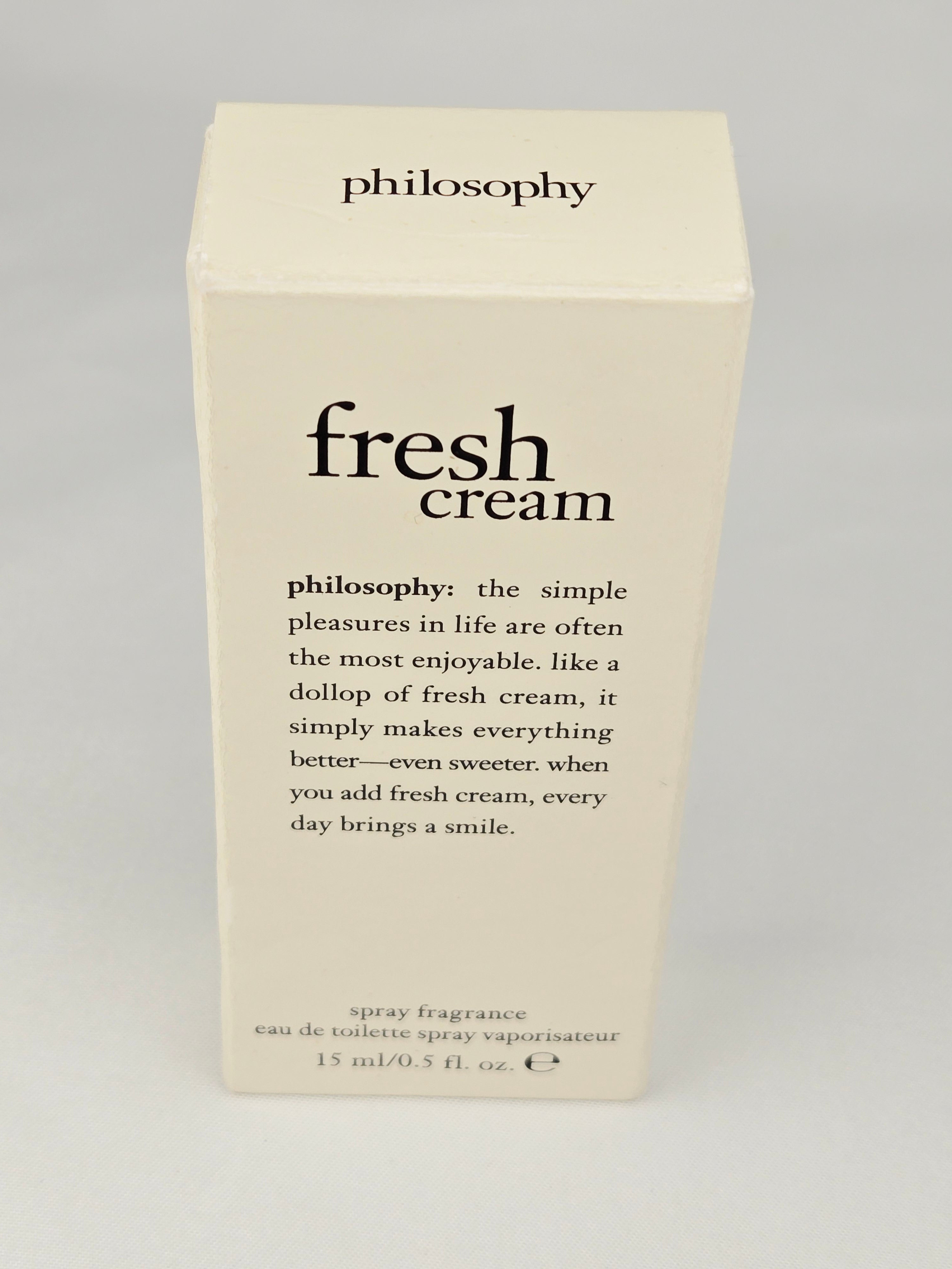 Philosophy Fresh Cream Eau de Toilette Spray 15 ml / 0.5 oz – Warm Vanilla Cream Fragrance