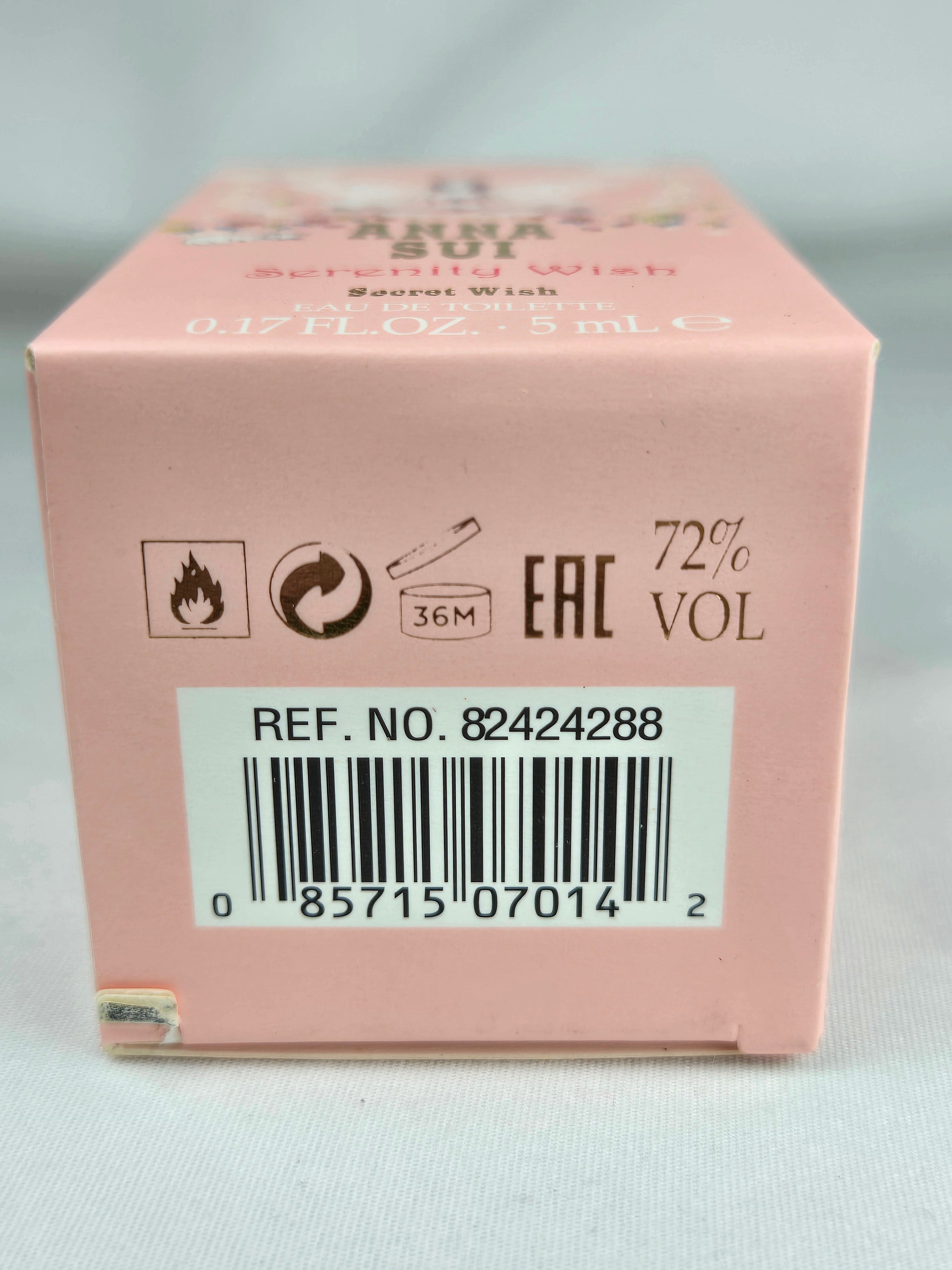 Anna Sui Serenity Wish Secret Wish Eau De Toilette Mini Perfume 0.17 oz 5ml Fairy Bottle
