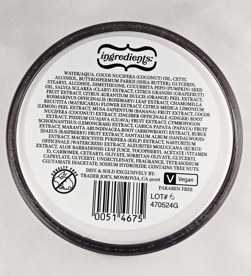 Trader Joe’s Limited Edition Pumpkin Body Butter Coconut Oil Shea Butter Pumpkin Seed Oil 8 oz Moisturizing Body Cream