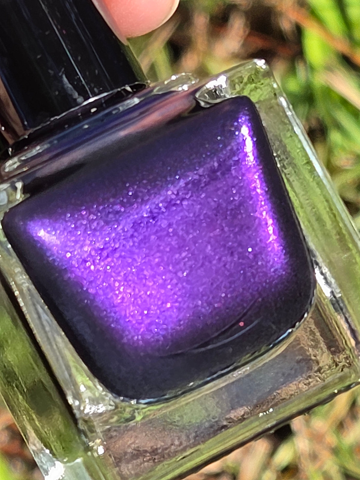 Violet Phantogenesis - Black Crelly Dark Purple Violet Shimmer Nail Polish Handmade Indie Lacquer | Liquid Krystal Co.