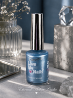 Love My Nails Chrome Heavenly 1553 Vintage Blue Chrome Nail Polish Pearl Shimmer Collectible