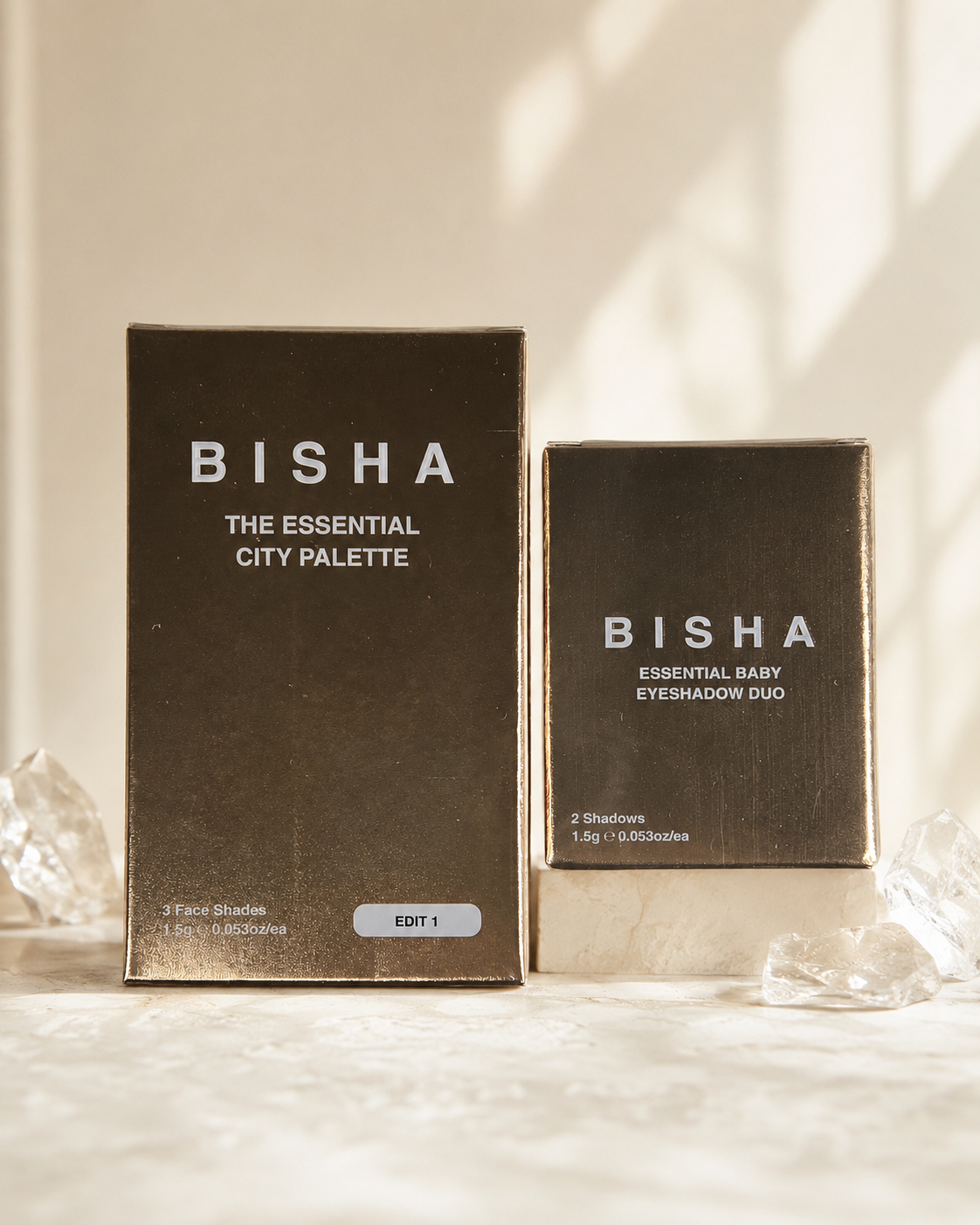 BISHA Essential City Palette & Essential Baby Eyeshadow Duo Sealed Makeup Set