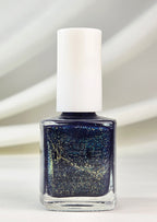 Pure Ice Dark Arts 1509 Nail Polish Halloween Limited Edition Navy Blue Jelly Gold Glitter 0.5 oz