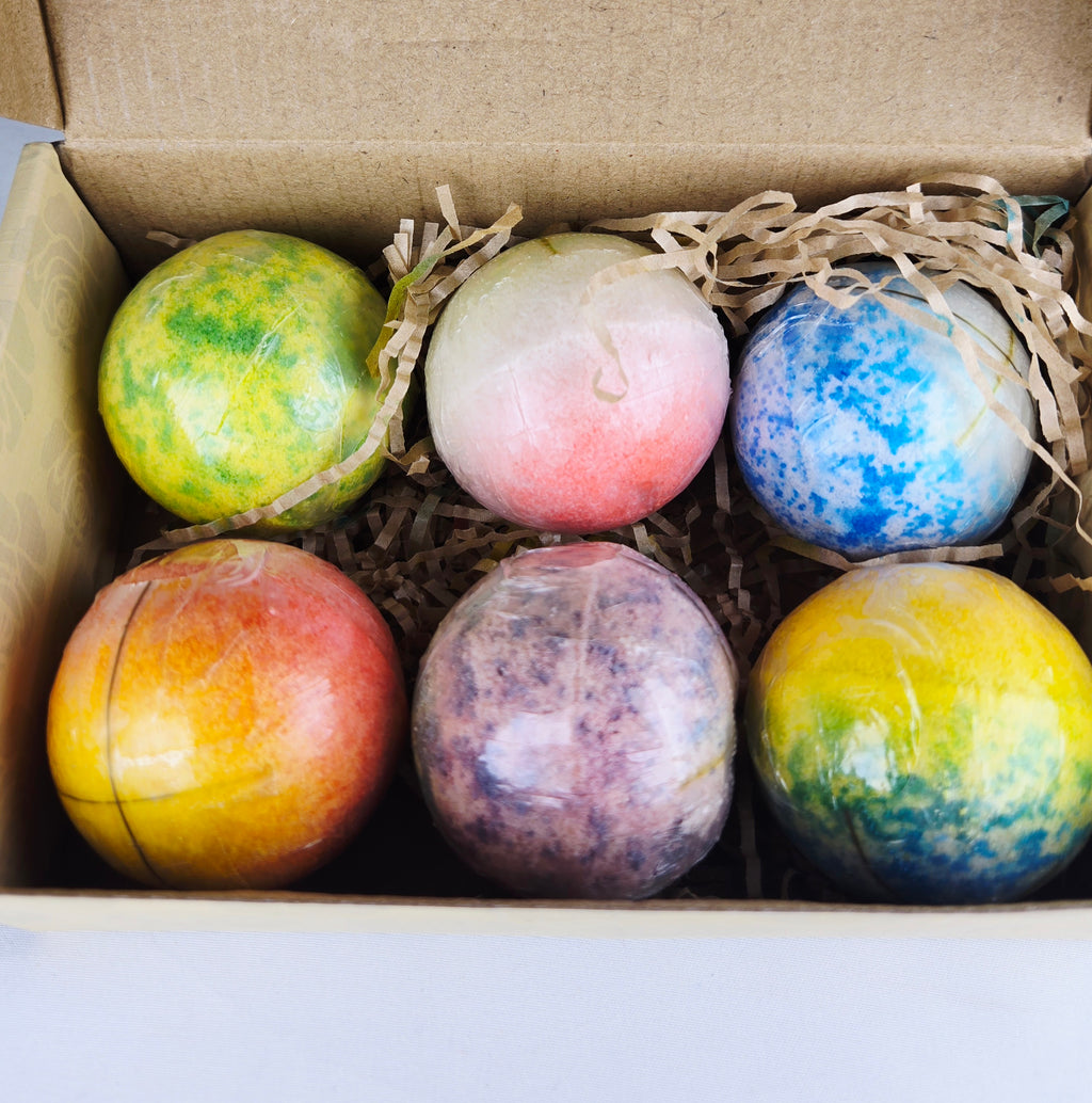 Natural Essential Oil Bath Bomb Gift Set – Handmade Pure Natural Bath Bombs Relaxing Spa Bath Set