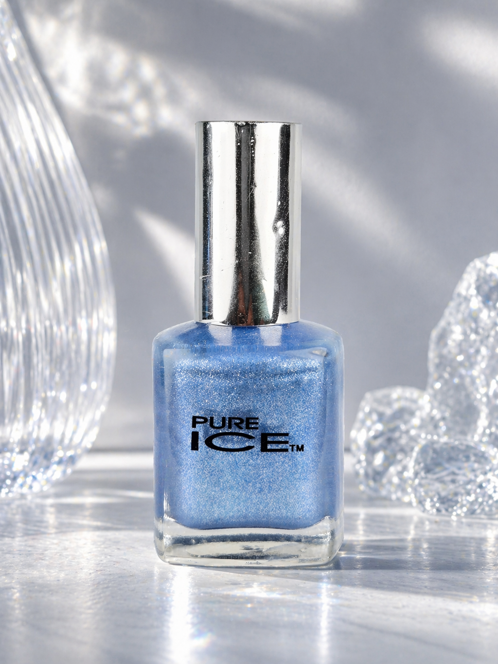 Pure Ice “In The Mood” Shimmer Nail Polish — Icy Blue Pearl Y2K