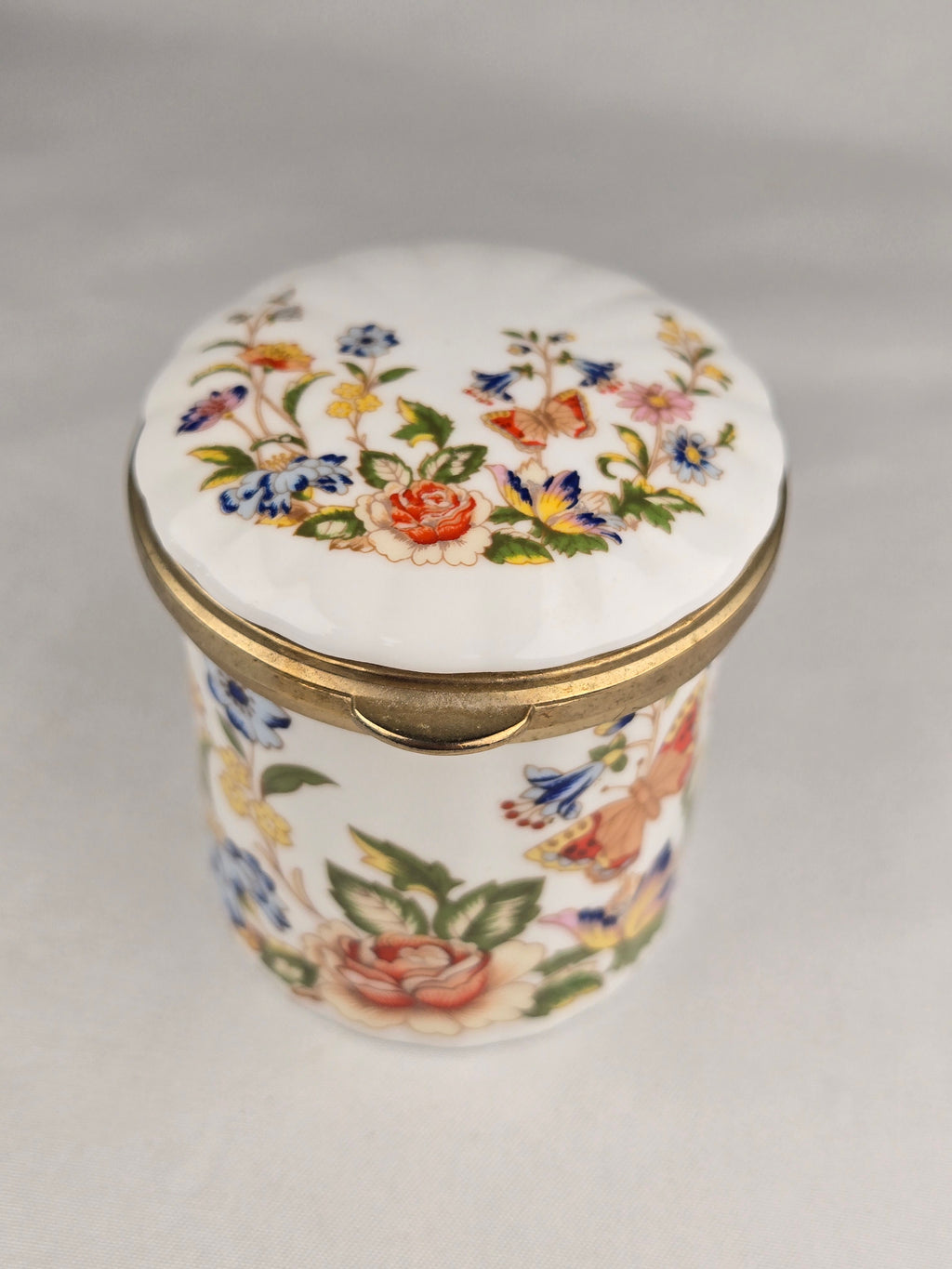 Aynsley “Cottage Garden” Fine Bone China Trinket Jar – Made in England