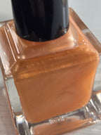 Xiāntáo Elixir | Golden Honey Peach Shimmer Nail Polish | Liquid Krystal Co. Handmade Indie Lacquer