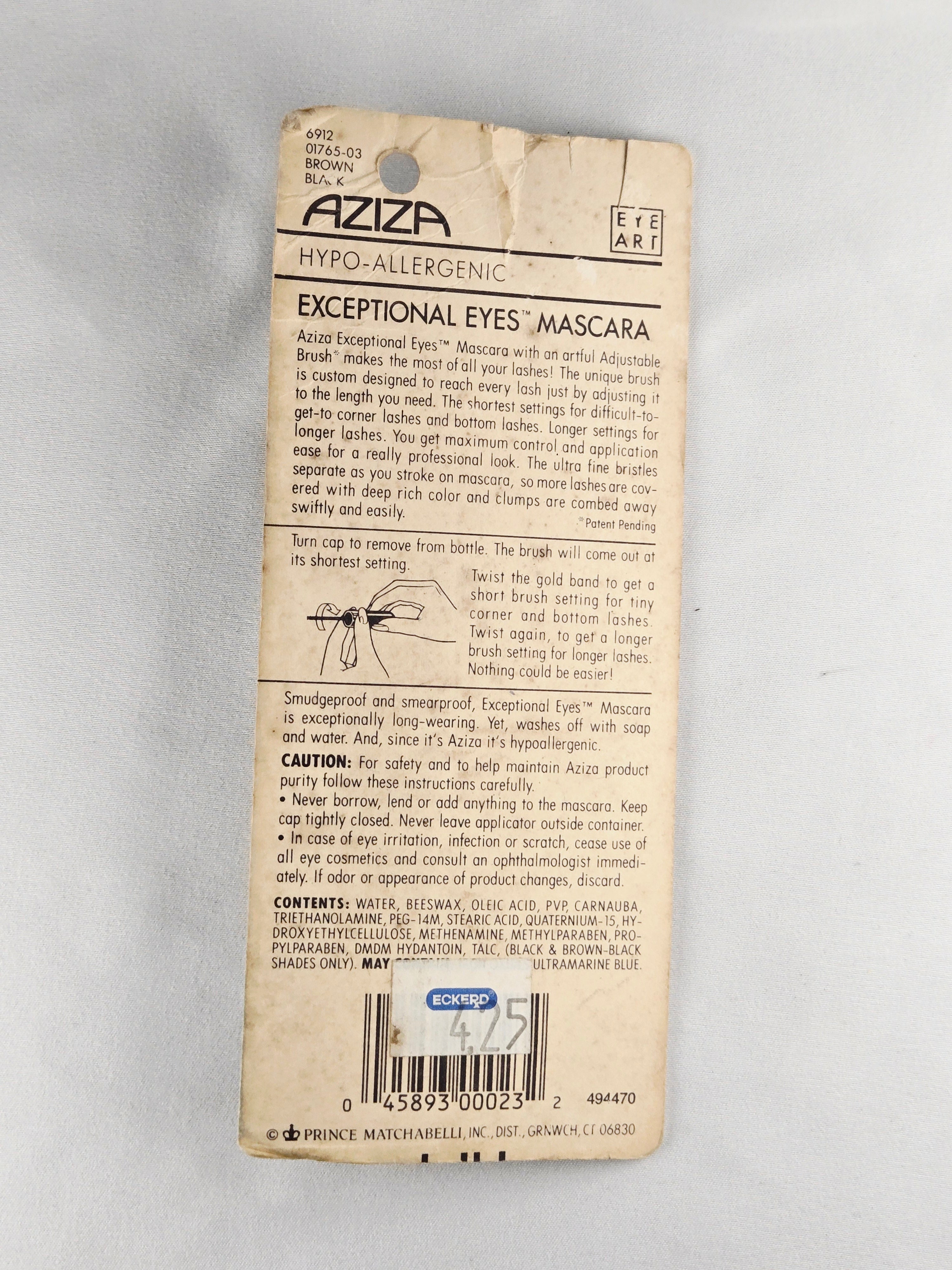 AZIZA Vintage Hypo-Allergenic Exceptional Eyes Mascara – Brown Black