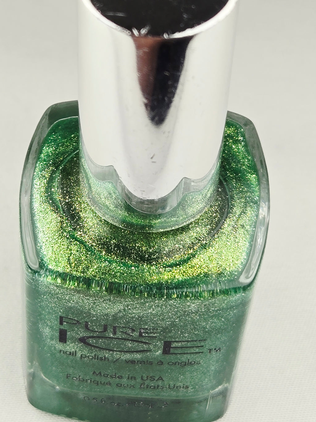 Pure Ice Lucky Charming Nail Polish 1023 Emerald Green Glitter Shimmer Lacquer .5 oz