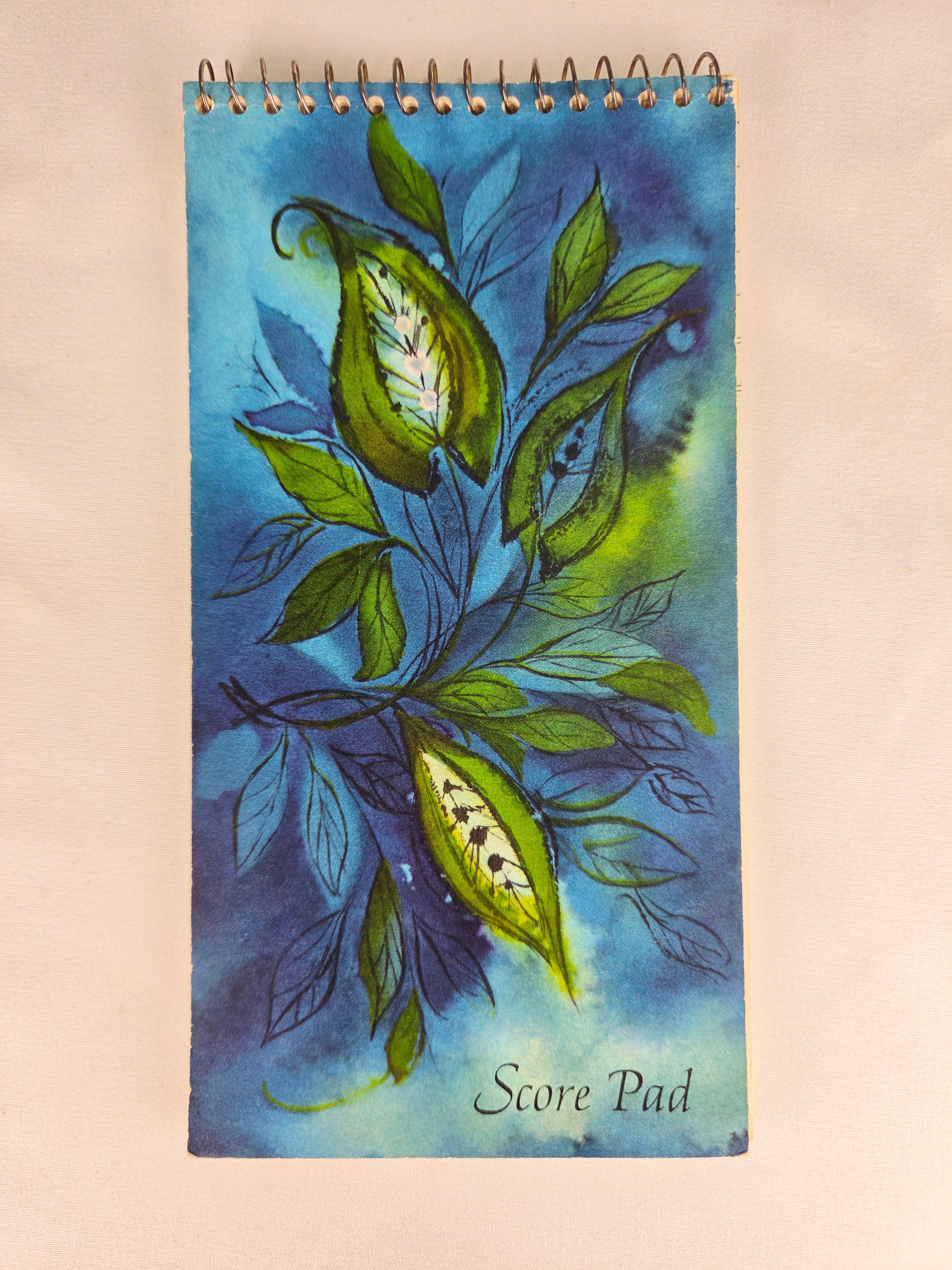 Mid-Century Botanical Bridge Score Pad
Vintage Hallmark Contract Bridge Scoring Notebook