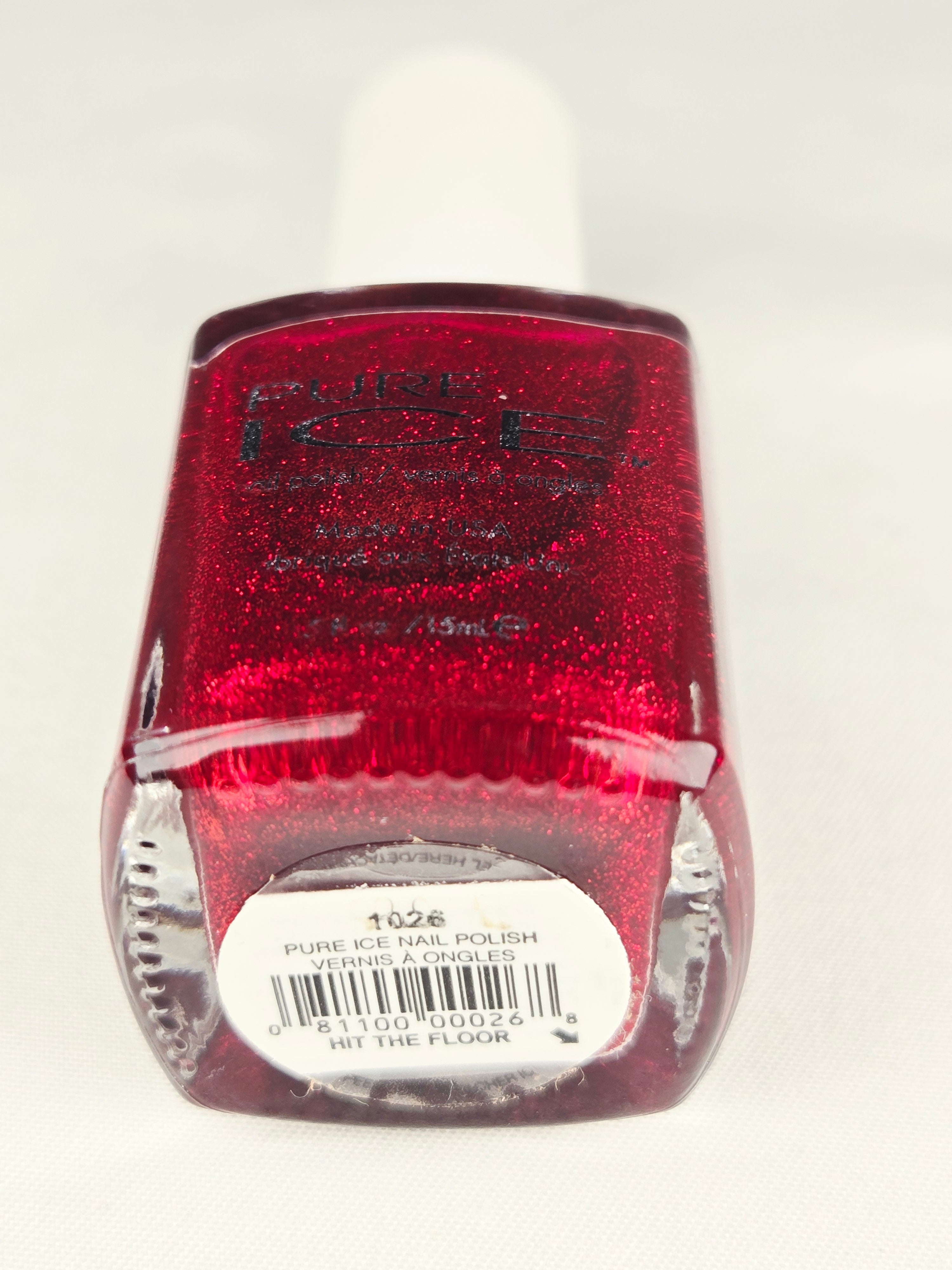 Pure Ice Nail Polish “Hit the Floor” Red Glitter – Discontinued Sparkle Lacquer