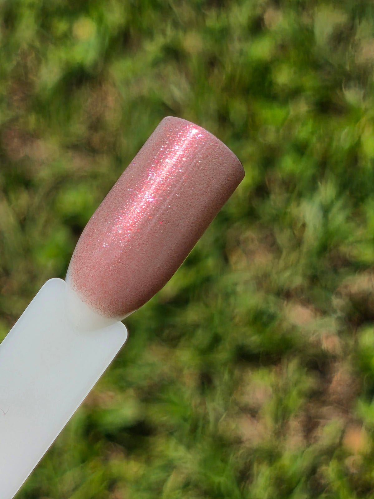Blushfire Afterglow – Dusty Mauve Pink Shimmer Nail Polish with Red & White Flash | Liquid Krystal Co. Handmade Indie Lacquer