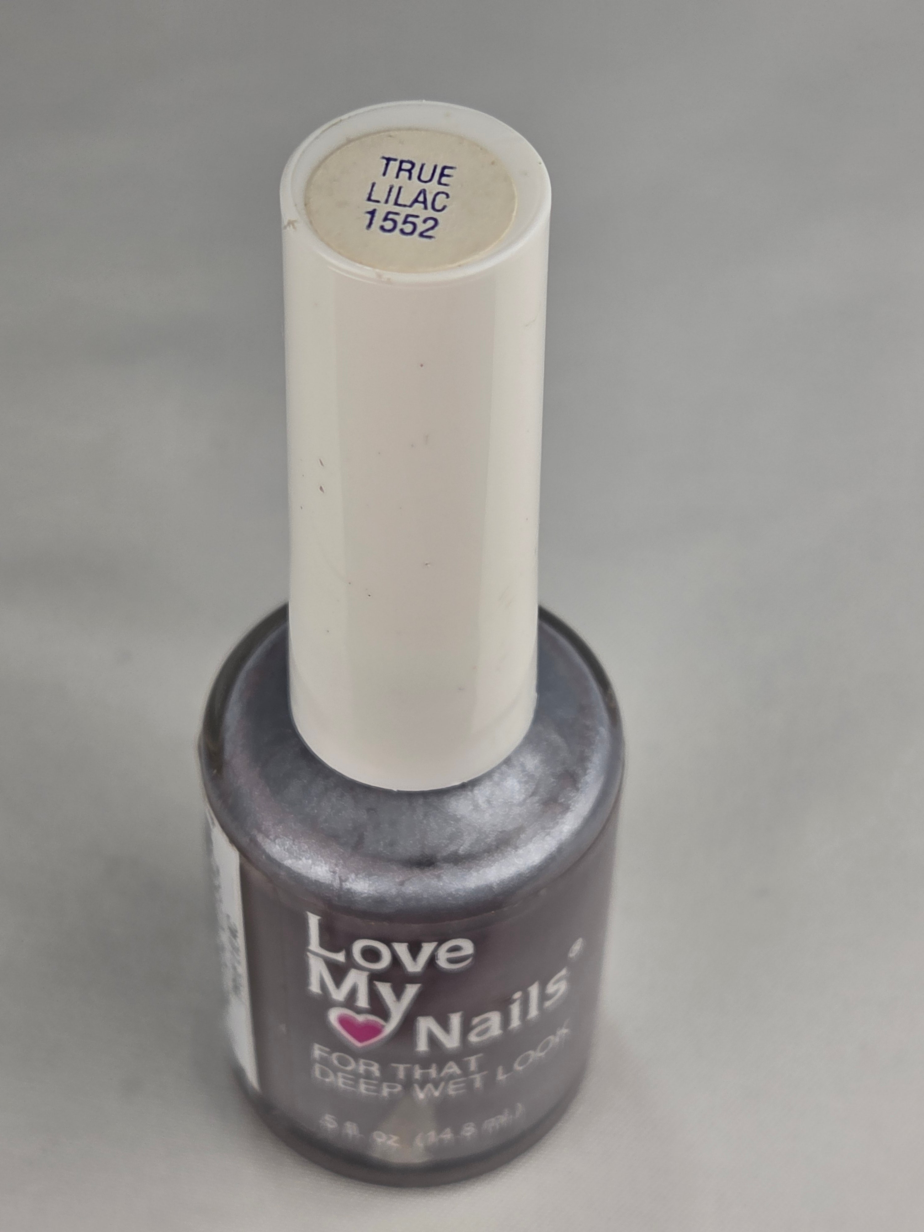Love My Nails True Lilac #1552 Nail Polish 14.8mL Vintage Gray Lilac Shimmer Collectible