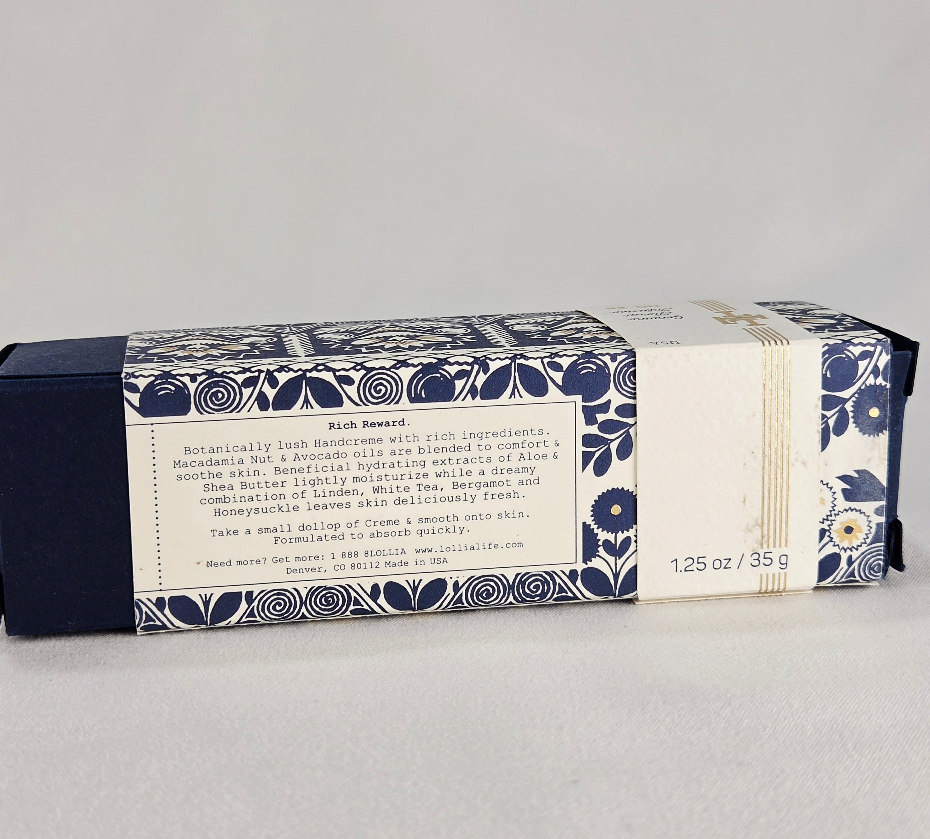 LOLLIA Dream White Tea & Honeysuckle Shea Butter Handcreme No. 25 1.25oz New In Box
