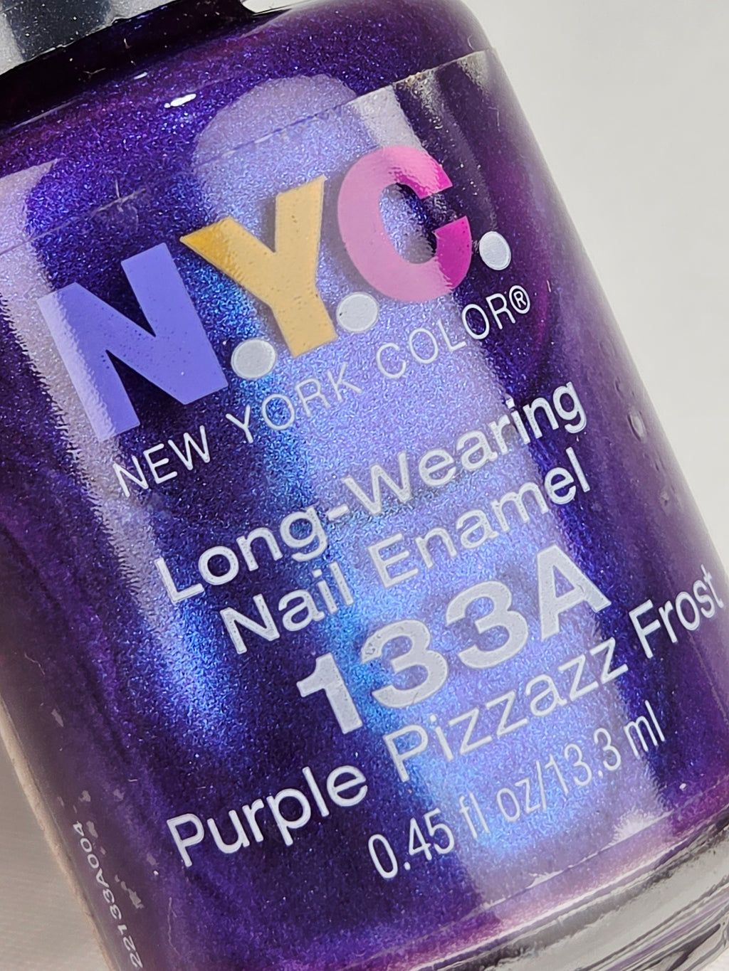 NYC New York Color 133A Purple Pizzazz Frost Nail Polish Vintage Shimmer Collectible