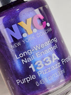 NYC New York Color 133A Purple Pizzazz Frost Nail Polish Vintage Shimmer Collectible