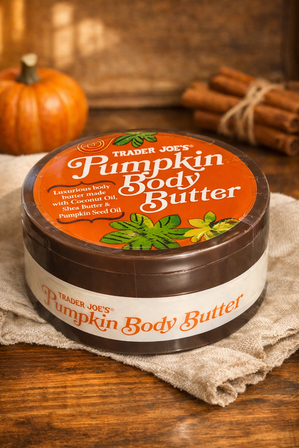 Trader Joe’s Limited Edition Pumpkin Body Butter Coconut Oil Shea Butter Pumpkin Seed Oil 8 oz Moisturizing Body Cream