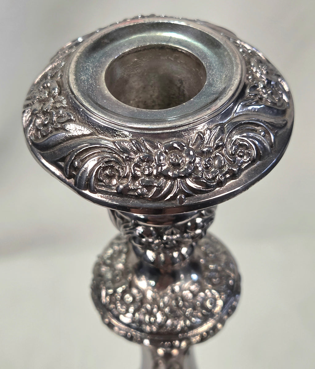 1847 Rogers Bros Silverplate 3-Arm Candelabra – Ornate Vintage Table Centerpiece